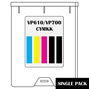 Ink Cartridge CYMKK Set MOQ Pack VP610/VP700